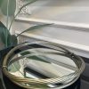 YUVARLAK ESKİTME GOLD KALIN HALATLI TEPSİ