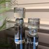 FÜME RENK 2’li SİLİNDİR DETAYLI KRİSTAL ŞAMDAN