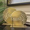 2’li TRAVERTEN LAZER DİSK ESKİTME GOLD OBJE