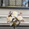 ESKİTME GOLD KRİSTAL FÜME TOP DETAYLI SAKSIDA ÇİÇEK ARANJMANI