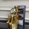 DÖKÜM GOLD SAATLİ İNSAN FİGÜRLÜ KİTAP STOPERİ