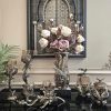 YAPRAK DETAYLI ESKİTME GOLD 7 PARÇA SALON SETİ