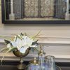 ŞEFFAF RENKLİ GEÇİŞLİ GOLD METAL ÇERÇEVELİ LUX BANYO SETİ