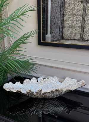 DÖKÜM GOLD KREM DETAYLI DEKORATİF KASE