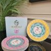 PORSELEN KUŞ DESENLİ 6'LI PASTA TABAĞI
