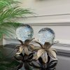 DÖKÜM ESKİTME GOLD 2’Lİ PALMİYE YAPRAK DETAYLI KRİSTAL KÜRE