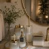 BEJ DEGRADE GOLD METAL ÇERÇEVELİ LUX BANYO SETİ